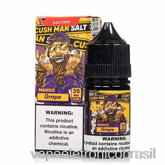 Vape Eletronico Cush Man - Manga Uva - Sal Desagradável - 30ml 50mg